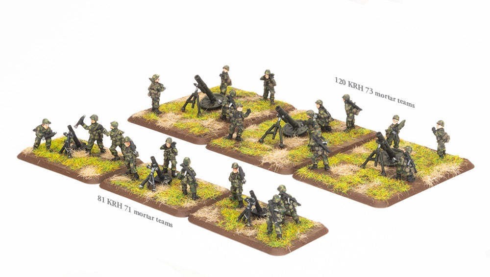 WWIII: Finnish: 81mm and 120mm Mortar Platoons (x21 figures)