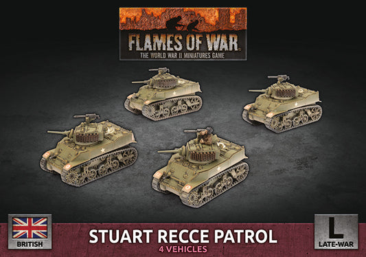 Flames of War: British: Stuart Recce Armoured Troop (x4 Plastic)