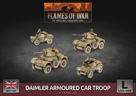 Flames of War: British: Daimler Armoured Car Troop (Plastic)