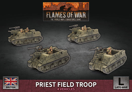 Flames of War: British: Priest Field Troop (x4 Plastic)