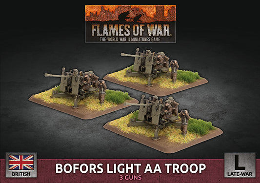 Flames of War: British: Bofors Light AA Troop (x3 Plastic)