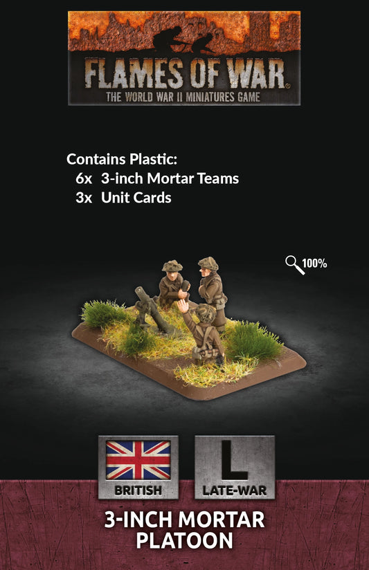 Flames of War: British: 3-inch Mortar Platoon (x6 Plastic)