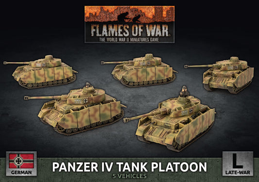 Flames of War: Germans: Panzer IV Platoon (x5 Plastic)