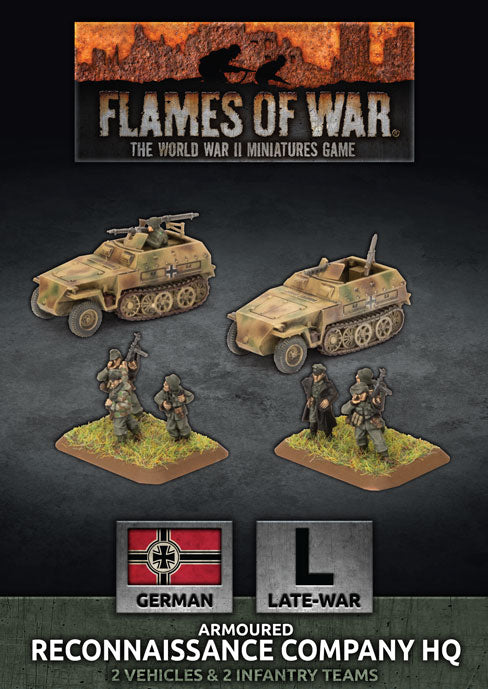 Flames of War: Germans: Reconnaissance HQ Platoon (x2 Plastic)
