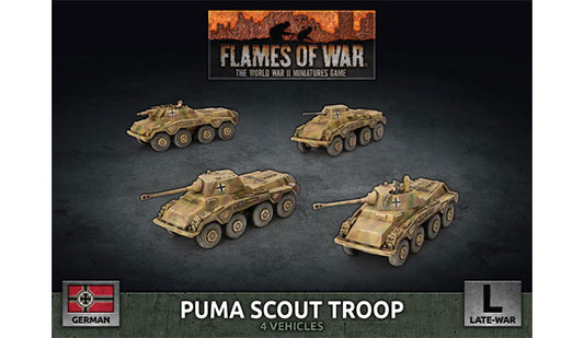 Flames of War: Germans: Puma Scout Troop (x4 Plastic)