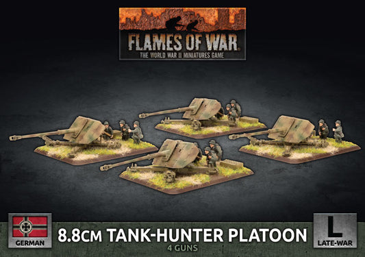 Flames of War: Germans: 8.8cm Tank-Hunter Platton (x4 Plastic)