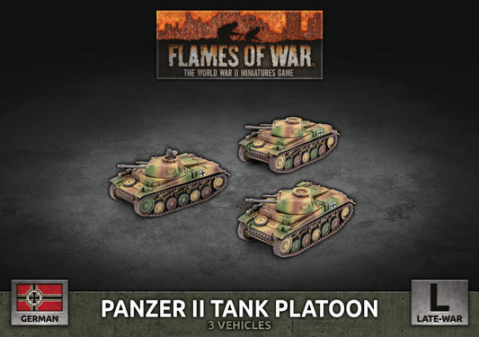 Flames of War: German: Panzer II Tank Platoon (x3 Plastic)