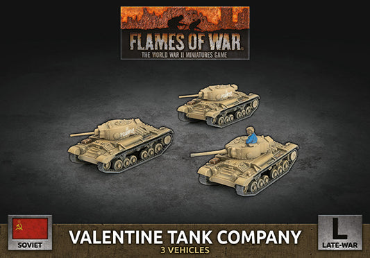 Flames of War: Soviet: Valentine Tank Company (x3 Plastic)