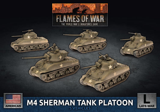 Flames of War: Americans: M4 Sherman Tank Platoon (x5 Plastic)