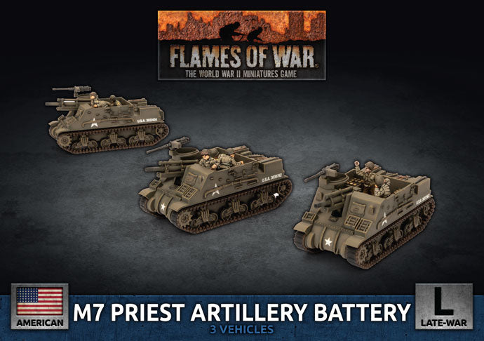 Flames of War: Americans: M7 Priest Artillery Battery (x3 Plastic)