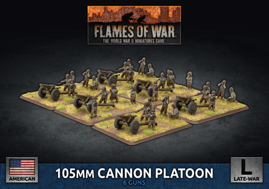 Flames of War: Americans: 105mm Cannon Platoon (x6 Plastic)