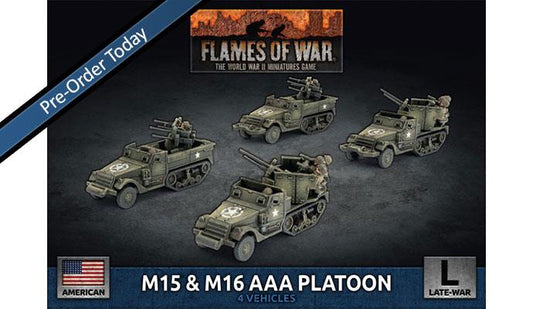 Flames of War: American: M15 & M16 AAA Platoon (x4 Plastic)