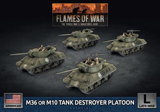 Flames of War: American: M36 and M10 Tank Destroyer Platoon (x4 Plastic)