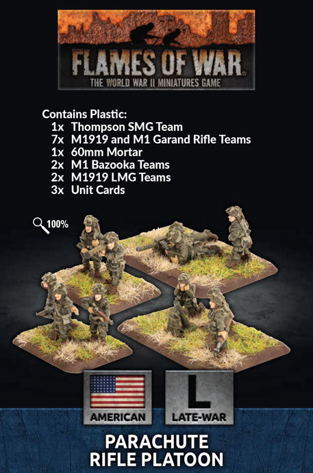 Flames of War: Americans: Parachute Rifle Platoon (Plastic)