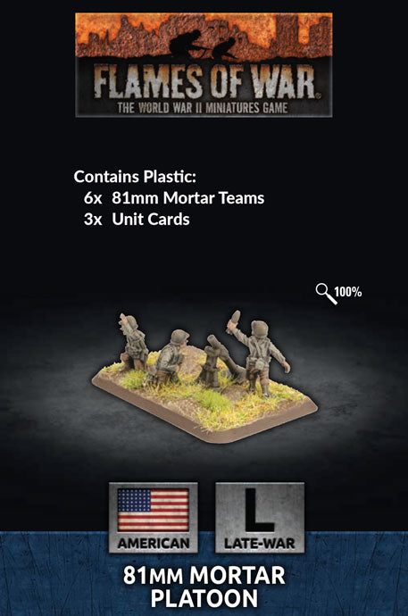 Flames of War: Americans: 81mm Mortar Platoon (Plastic) (x6)