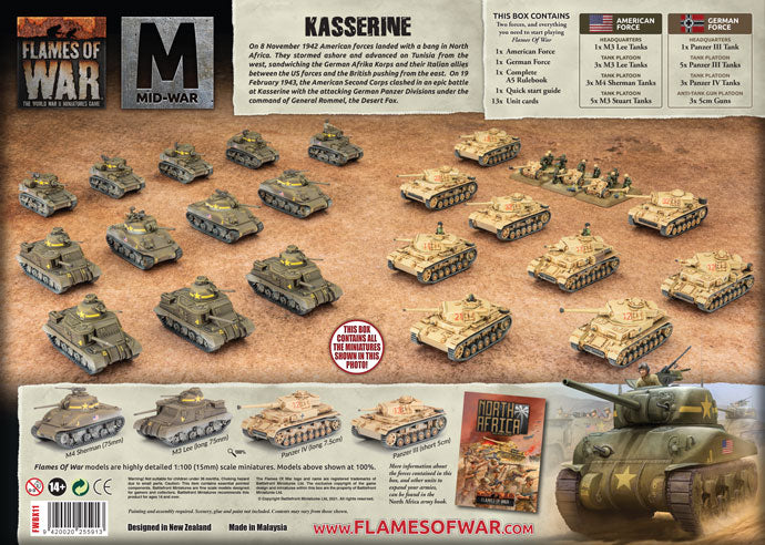 Flames of War: Desert Starter Set - Kasserine (US vs Germany)