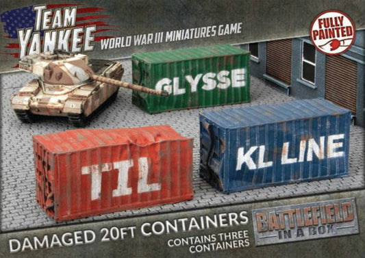 Battlefield in a Box: Modern: 20ft Shipping Containers - Damaged (x3)