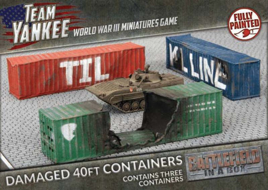 Battlefield in a Box: Modern: 40ft Shipping Containers - Damaged (x3)