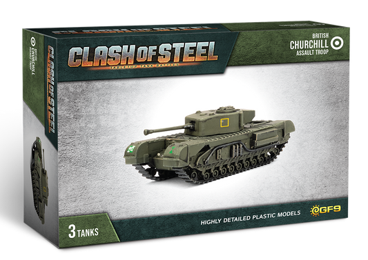 PRE-ORDER: Clash of Steel: Churchill Assault Troop (x3 Plastic)