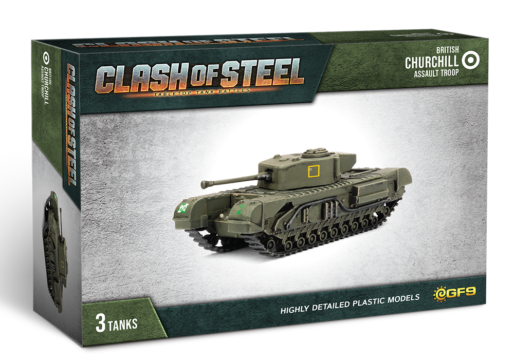 PRE-ORDER: Clash of Steel: Churchill Assault Troop (x3 Plastic)