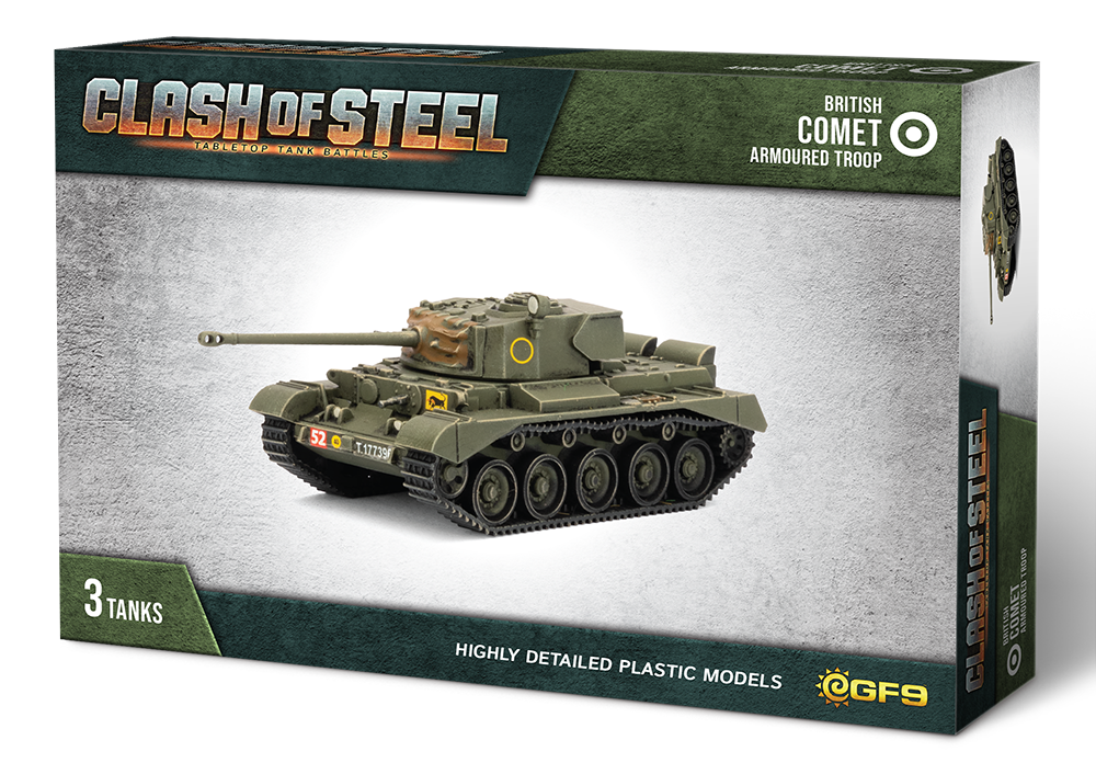 PRE-ORDER: Clash of Steel: Comet Armoured Troop (x3 Plastic)