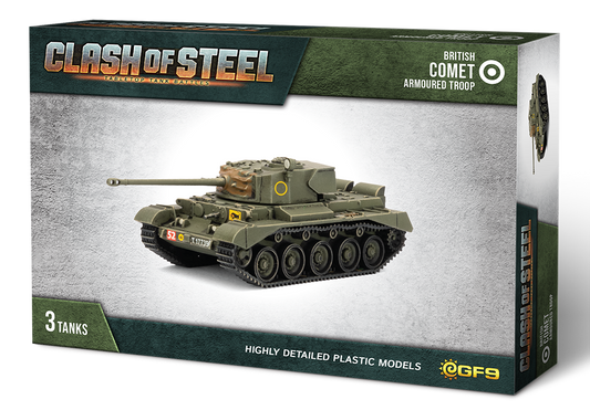 PRE-ORDER: Clash of Steel: Comet Armoured Troop (x3 Plastic)