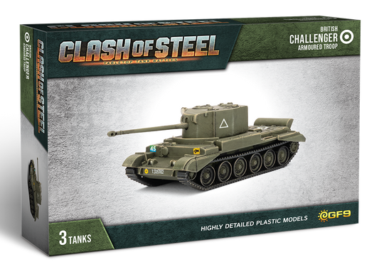 PRE-ORDER: Clash of Steel: Challenger Armoured Troop (x3 Plastic)