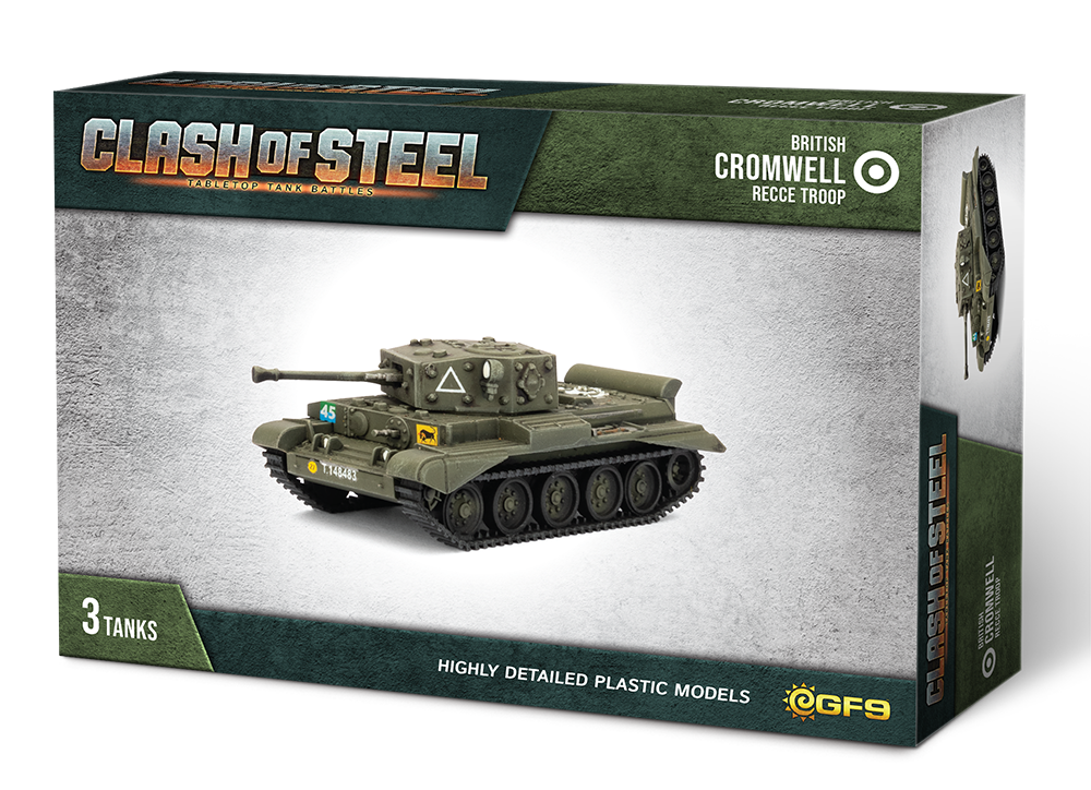 PRE-ORDER: Clash of Steel: Cromwell Recce Troop (x3 Plastic)