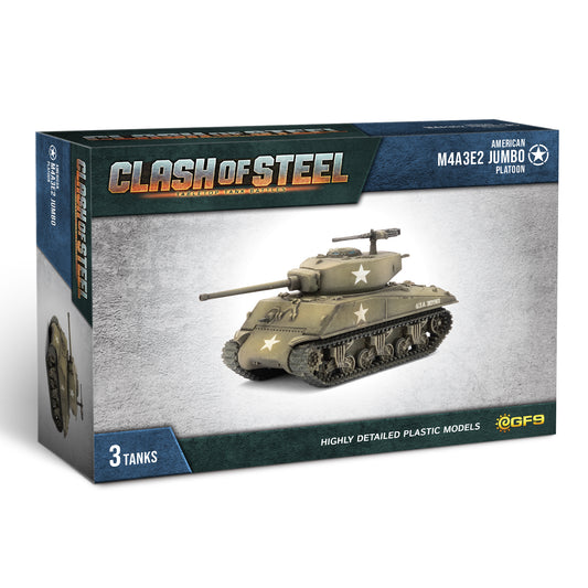 PRE-ORDER: Clash of Steel: M4A3E2 Jumbo Tank Platoon (x3 Plastic)