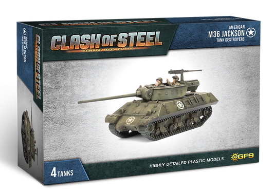 PRE-ORDER: Clash of Steel: M36 Jackson Tank Destroyers (x4 Plastic)