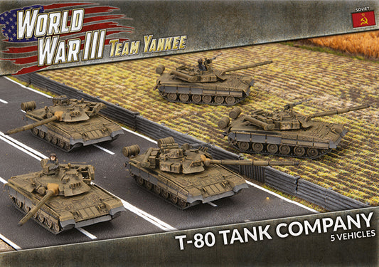 WWIII: Soviet: T-80 Tank Company (x5 Plastic)