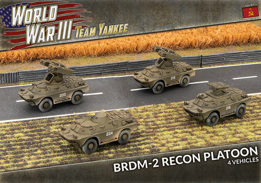 WWIII: Soviet: BRDM-2 Recon Platoon (x4 Plastic)