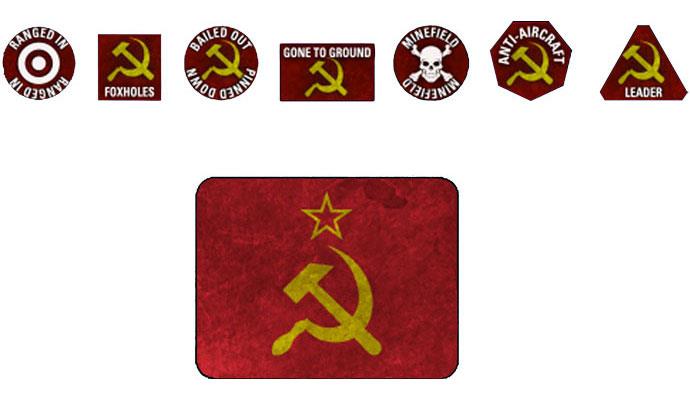 WWIII: Soviet Tin (x20 Tokens, x2 Objectives, x16 Dice)