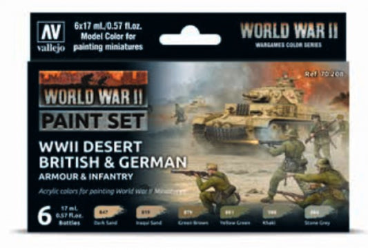 Vallejo World War II British & German Armour & Infantry Paint Set