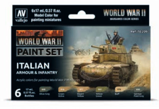 Vallejo World War II Italian Armour & Infantry Paint Set