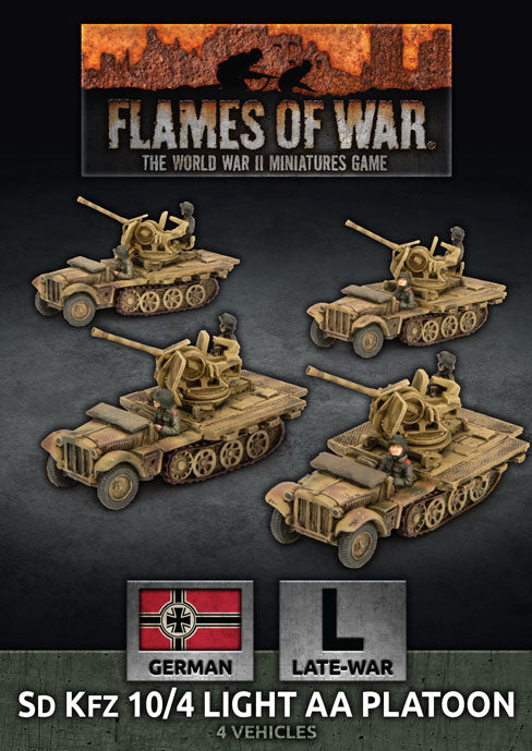 Flames of War: Germans: SdKfz 10/4 Light AA Platoon (x4 Plastic)