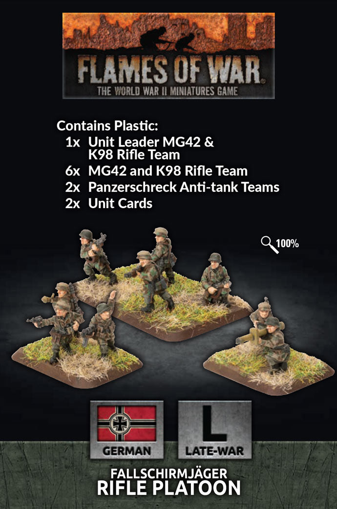 Flames of War: Germans: Fallschirmjager Platoon (Plastic)