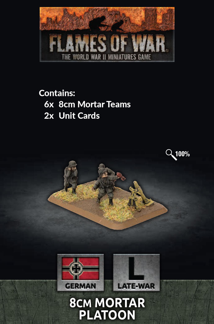 Flames of War: Germans: 8cm Mortar Platoon (x6 Plastic)