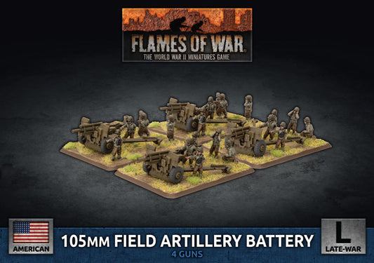 Flames of War: Americans: 105mm Field Artillery Battery (x4 Plastic)