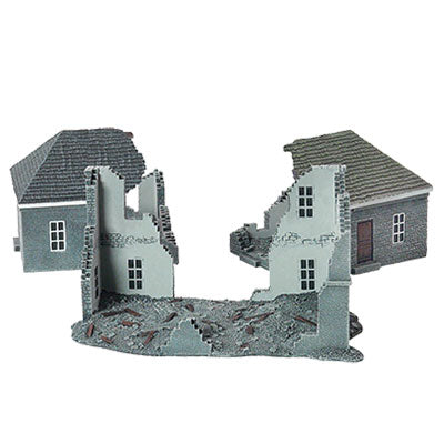 Battlefield in a Box: Ruined Buildings (x3) - WWII 15mm