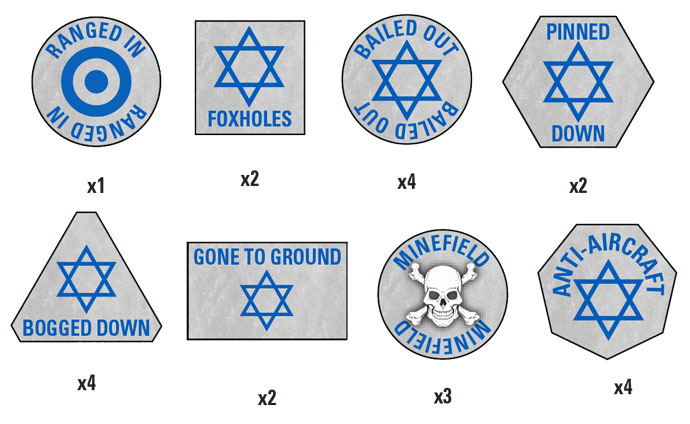 WWIII: Oil War: Israeli Token Set (x21)
